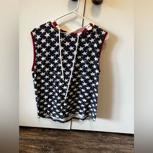 Boys size large patriotic hooded tank
